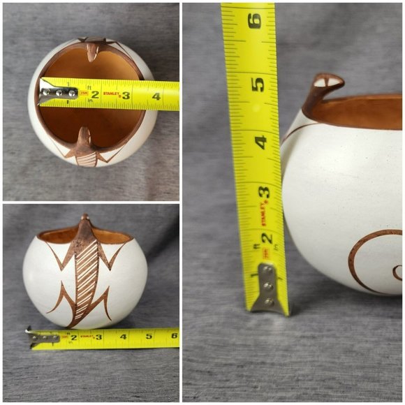 Pueblo Zuni Pottery Lizard Pot Anderson Jaime Avelia Peynetsa New Mexico Vase - Picture 2 of 10